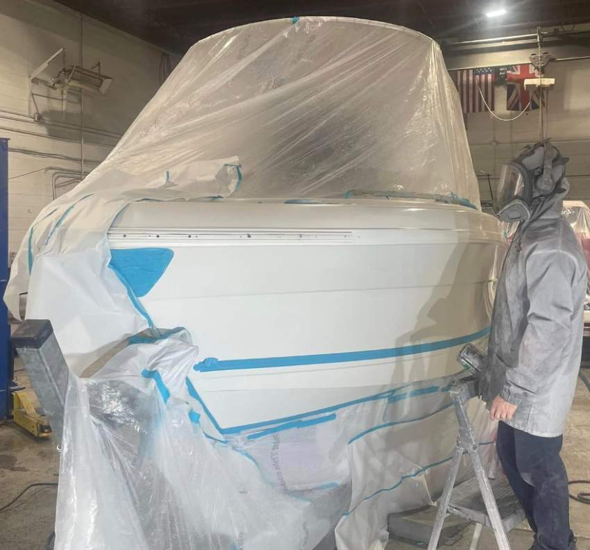 Awlgrip paint Job on a boat