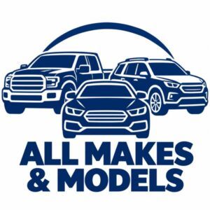 All makes and models icon showing a car, pickup truck, and SUV